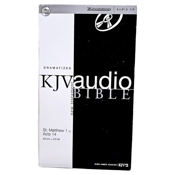 Zondervan Other - Zondervan KJV Dramatized Audio Bible NT CD Box Set Matthew Acts 8 Disc EUC James